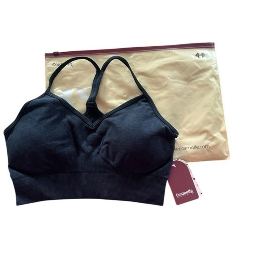 Cosmolle High Support Sports Bra - Womens Size Medium - Black